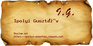 Ipolyi Gusztáv névjegykártya