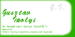 gusztav ipolyi business card